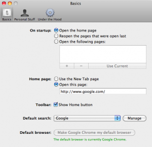 Step 2: Manage Search Engine (OS X)